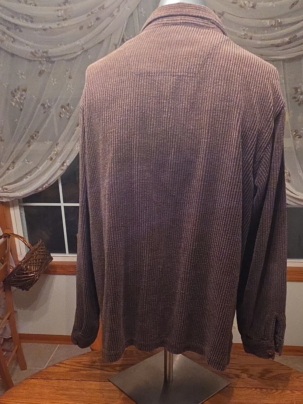 Arizona Jean Company Brown Corduroy Zip-Up Sweater Jacket